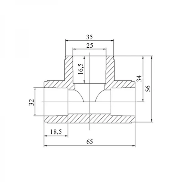 Тройник PPR Blue Ocean 