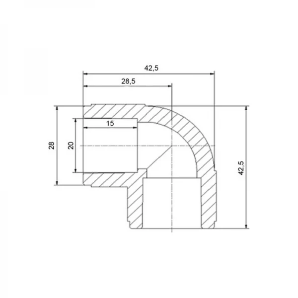 Уголок PPR Blue Ocean 
