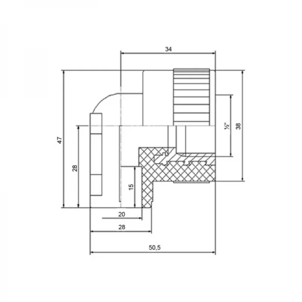 Уголок настенный PPR Blue Ocean 