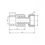 Муфта PPR с накидной гайкой Blue Ocean 