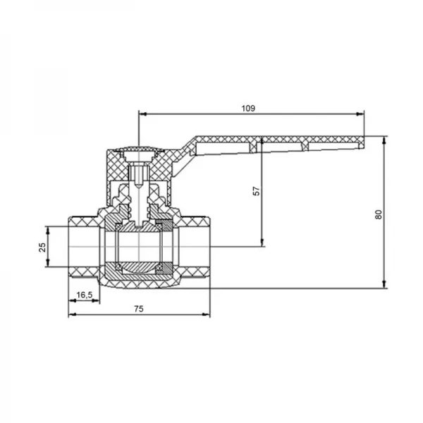 Кран шаровой Blue Ocean 
