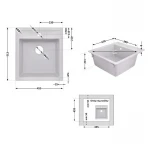 Кухонна мийка Lidz 460х515/200 GRA-09 (LIDZGRA09460515200)