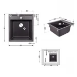 Кухонная мойка Lidz 460х515/200 GRF-13 (LIDZGRF13460515200)