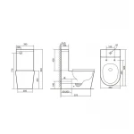 Унитаз-компакт Qtap Scorpio безободковый с сиденьем Soft-close QT14226002W