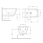 Биде подвесное Qtap Tern 520x350x320 White QT17551303GW