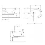 Биде подвесное Qtap Robin 515х370х350 White QT13551381GW