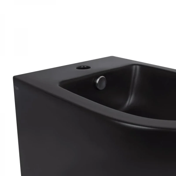 Биде подвесное Qtap Robin 495х370х325 Matt black QT1355046FMB