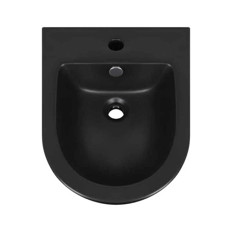 Биде подвесное Qtap Robin 495х370х325 Matt black QT1355046FMB