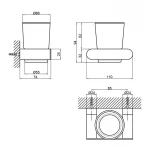 Стакан с держателем Qtap Scorpio настенный QTSTK6102103C Chrome (Sklenka)