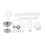 Сифон для кухонной мойки Lidz (WHI) 60 05 M002 01 EURO с отводом для стиральной машины (выход 50 мм)