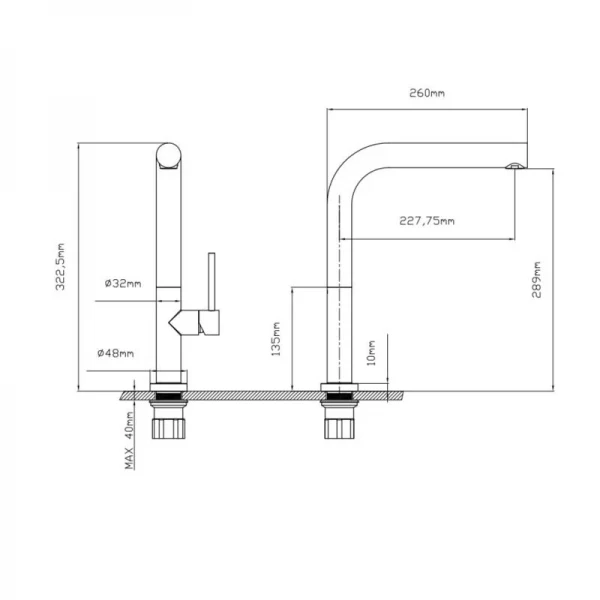 Смеситель для кухни Qtap Zdenek QTZDN9032103FC Brushed Nickel PVD