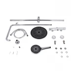 Душевая система универсальная Qtap Sloup термостатическая на два потребителя QTSL57103ONC Chrome