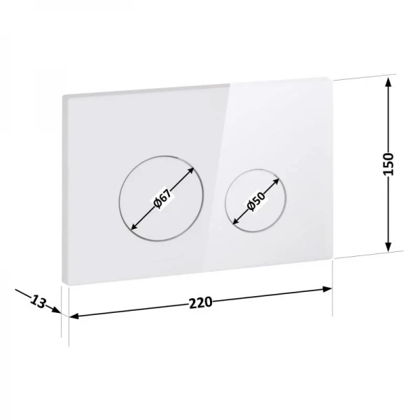 Панель смыва для унитаза Qtap Nest QT0111M11110W