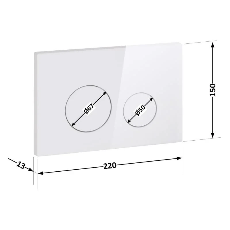 Панель смыва для унитаза Qtap Nest QT0111M11110W