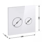 Панель смыва для унитаза Qtap Nest Uni QT0211P01V1176W