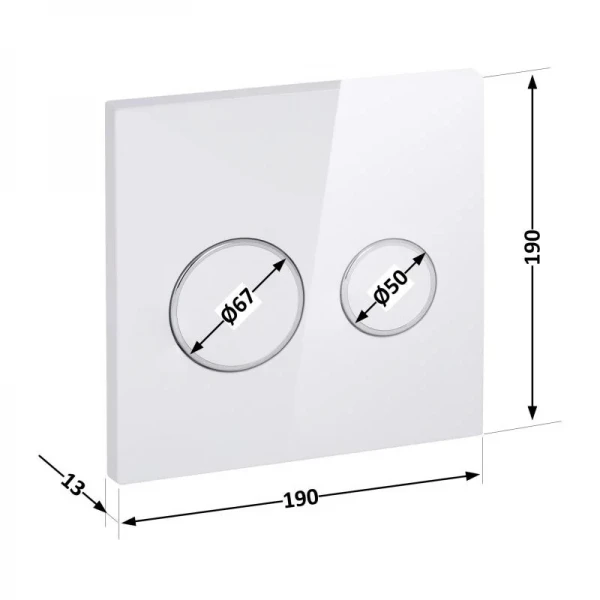 Панель смыва для унитаза Qtap Nest Uni QT0211P01V1176W