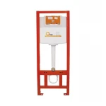 Готове рішення Qtap для ванної кімнати: підвісний унітаз Swan Rimless + комплект інсталяції Nest 4 в 1 (лінійна клавіша Chrome)