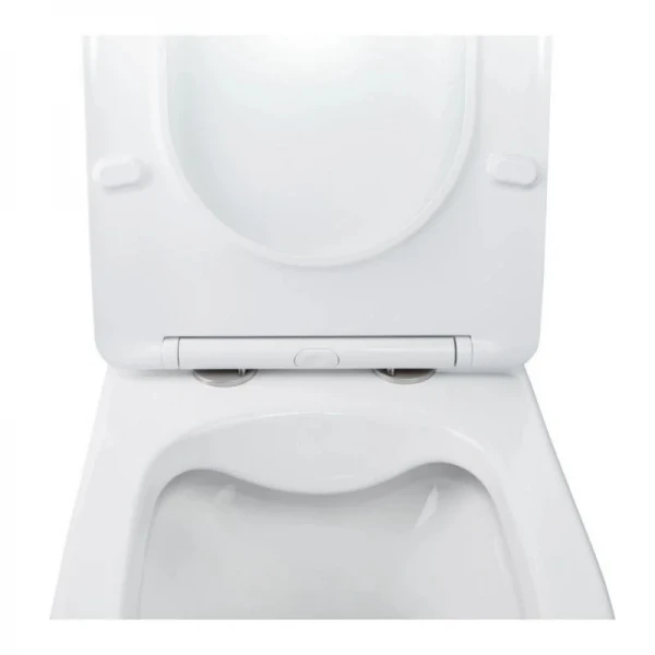 Готове рішення Qtap для ванної кімнати: підвісний унітаз Swan Rimless + комплект інсталяції Nest 4 в 1 (лінійна клавіша Black mat)