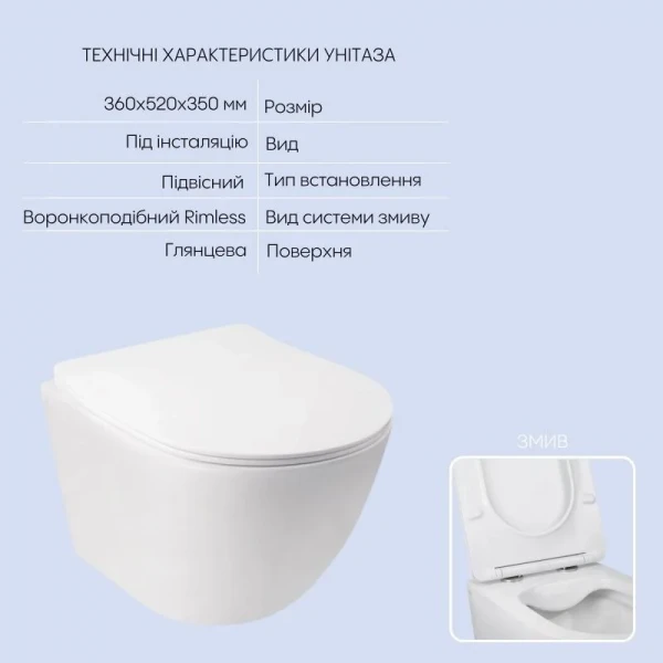 Готове рішення Qtap для ванної кімнати: підвісний унітаз Jay Rimless + комплект інсталяції Nest 4 в 1 (лінійна клавіша Chrome)