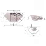 Кухонна мийка Lidz з додатковою чашею 1000x500/225 MAR-07 (LIDZMAR071000500225)