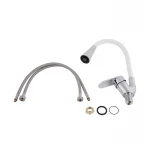 Змішувач для кухні Lidz Tani 008F3 з гнучким виливом (k40) LDTAN008F3WCR37037 White / Chrome