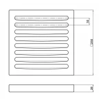 Чугунная колосниковая решетка 250х250