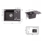 Кухонная мойка Lidz 620x435/200 GRF-13 (LIDZGRF13620435200)