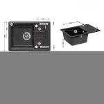 Кухонна мийка Lidz 620x435/200 BLM-14 (LIDZBLM14620435200)