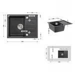 Кухонная мойка Lidz 650x500/200 GRF-13 (LIDZGRF13650500200)