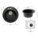 Кухонная мойка Lidz D510/200 BLM-14 (LIDZBLM14D510200)