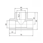 Тройник редук.  40*32*40 (В.О.) 