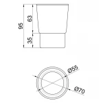 Стакан Lidz Oreo 0211 LDORE0211GCR37454 Frost