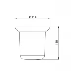 Колба для ёршика Lidz Oreo 0520 (матовое стекло) LDORE0520CRM37455 Satin