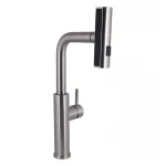 Смеситель для кухни Lidz Aria 015FLT с выдвижным мультифункциональным изливом-лейкой (k35) LDARI015FLTNKS37643 NKS