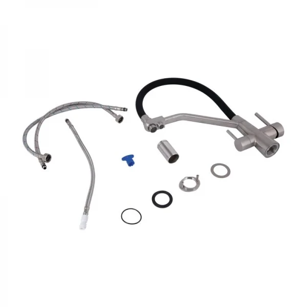 Смеситель для кухни Lidz Aria 020F3 с гибким изливом с подключением для питьевой воды (k35) LDARI020F3BNK37647 BNK