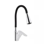 Змішувач для кухні Lidz Tani 007F3 з гнучким виливом (k40) LDTAN007F3BCR37649 Black / Chrome