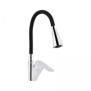 Змішувач для кухні Lidz Tani 007F3 з гнучким виливом (k40) LDTAN007F3BCR37649 Black / Chrome