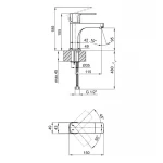 Смеситель для раковины Qtap Lipno QTLIPNO1023101G Graphite
