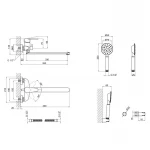 Смеситель для ванны Lidz Vida 005 с поворотным изливом (c душевым гарнитуром) (k35) LDVID005NKS38087 Nickel
