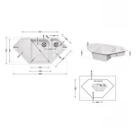 Кухонная мойка с дополнительной чашей Lidz 1000x500/225 WHI-01 (LIDZWHI011000500225)