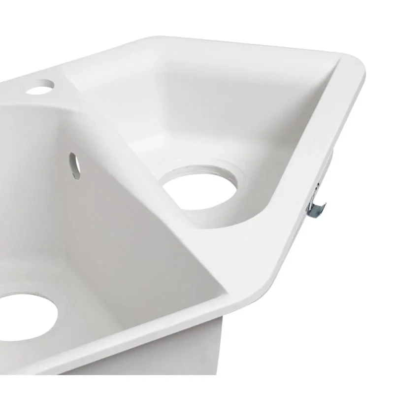Кухонная мойка с дополнительной чашей Lidz 1000x500/225 WHI-01 (LIDZWHI011000500225)