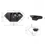 Кухонна мийка з додатковою чашею Lidz 1000x500/225 GRF-13 (LIDZGRF131000500225)