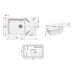 Кухонная мойка Lidz 770x490/200 WHI-01 (LIDZWHI01770490200)