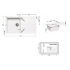 Кухонная мойка Lidz 860х500/240 WHI-01 (LIDZWHI01860500240)