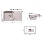 Кухонная мойка Lidz 860х500/240 MAR-07 (LIDZMAR07860500240)