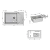 Кухонная мойка Lidz 781x510/200 GRA-09 (LIDZGRA09781510200)
