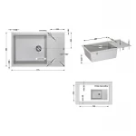 Кухонна мийка Lidz 781x510/200 GRA-09 (LIDZGRA09781510200)