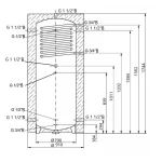 Теплоаккумулятор Thermo Alliance TAI-10 750 с теплообменником 1,4 кв. м с изоляцией 60 мм