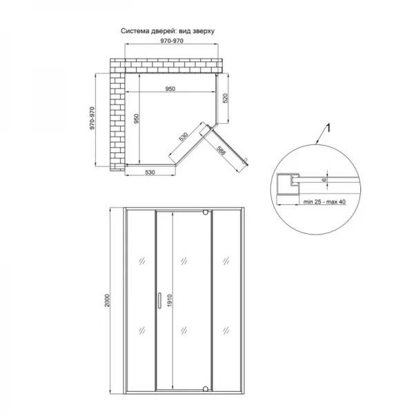 Душевая кабина Qtap Scorpio CRM10115-AC6 100x100 см, стекло Clear 6 мм, покрытие CalcLess, без поддона