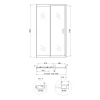 Душевая дверь в нишу Qtap Taurus CRM209-1.C6 90-100x185 см, стекло Clear 6 мм, покрытие CalcLess